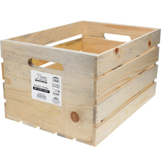 Good Wood by Leisure Arts&#xAE; Rustic Wood Crate